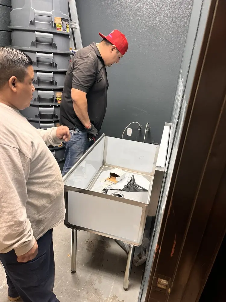 Commercial plumbing and sink installation in Brookside